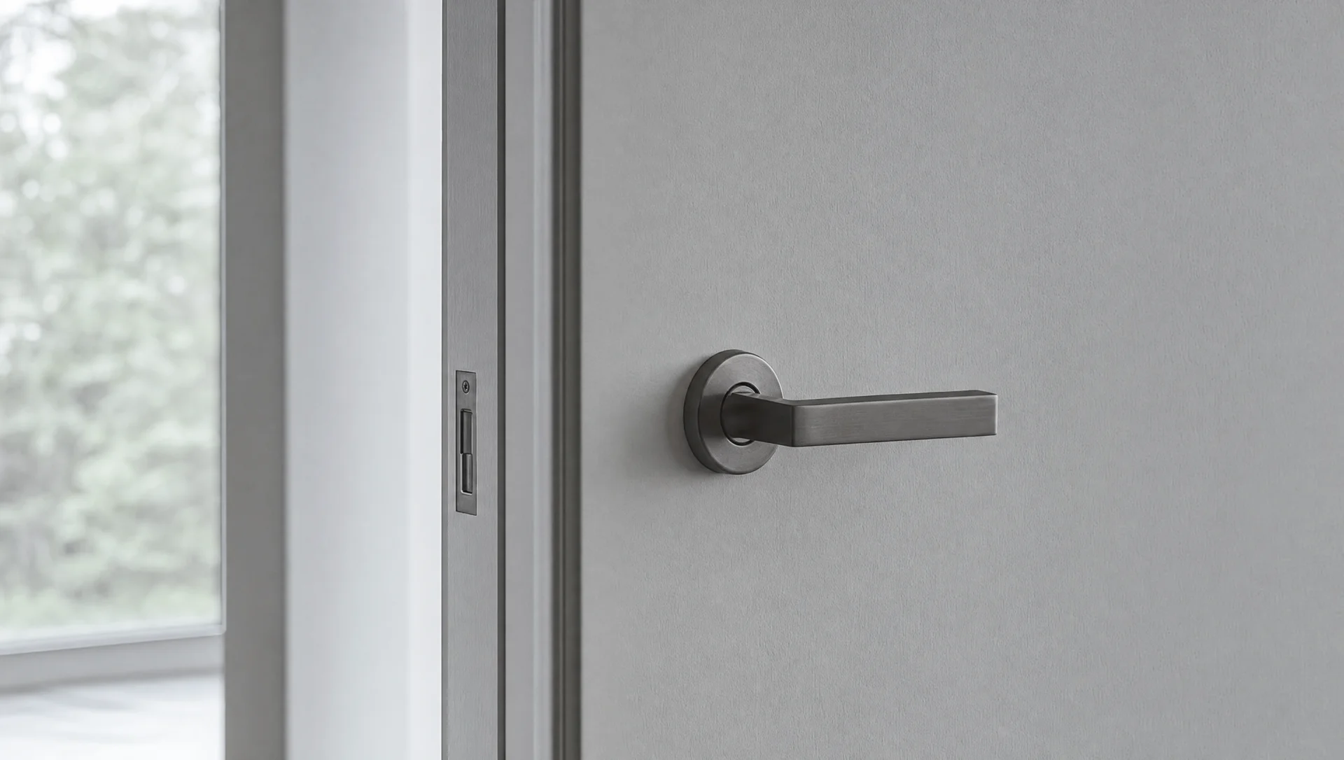 Ușă interioară cu mâner minimalist — imagine de inspirație